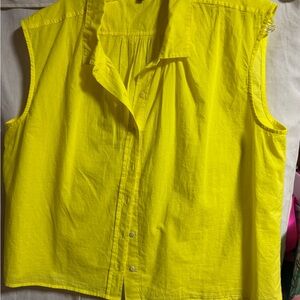 Lilla P Sunny Yellow sleeveless Top L